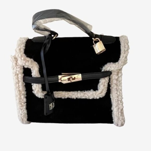 Badgley Mischka Handbags - Badgley Mischka Sherp Bag in Black with Gold Hardware and a Working Lock & Key